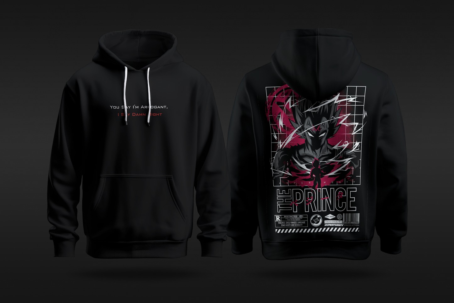 The Saiyan’s Pride Hoodie – Vegeta Edition